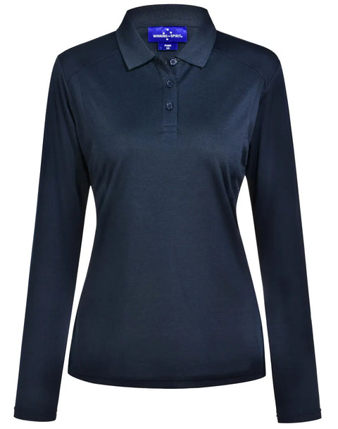 Ladies Bamboo Charcoal Eco Fabric Long Sleeve Polo PS90 - Allsorts Workwear