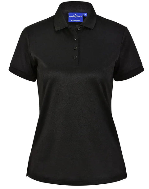 Winning Spirit Ladie's Sustainable Poly/Cotton Corporate Polo PS92 Casual Wear Winning Spirit Black 8