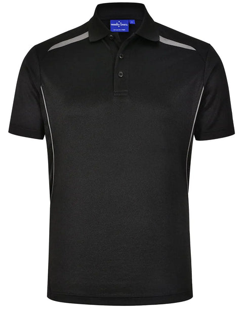 Winning Spirit Men's Sustainable Poly-Cotton Contrast Polo PS93 Casual Wear Winning Spirit