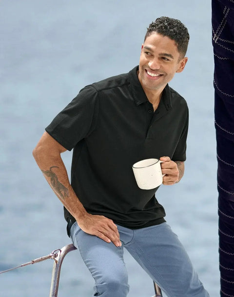Sustainable Jacquard Knit Polo Shirt PS95 - Allsorts Workwear