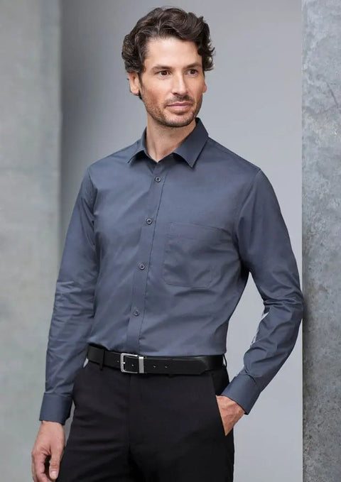 Biz Collection Men's Mason Tailored Shirt S335ML - Allsorts Workwear