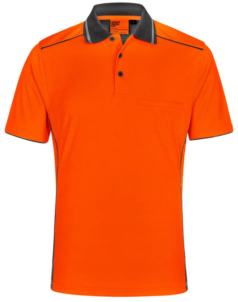 Unisex Hi-Vis Bamboo Charcoal Vented SS Polo SW79 - Allsorts Workwear