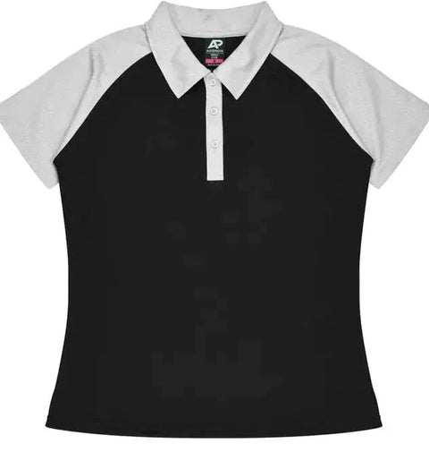 Aussie Pacific Manly Lady Polos 2318 Aussie Pacific BLACK/WHITE 6