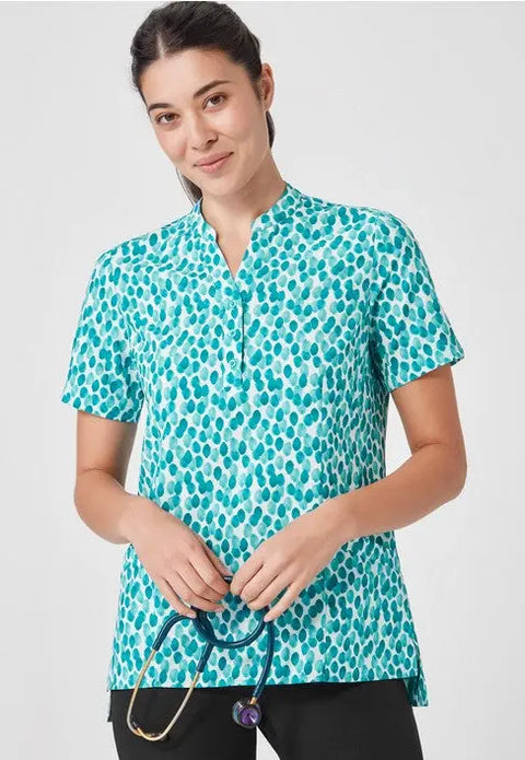 Biz Care Women's Florence Stardust Print Tunic CS450LS - Allsorts Workwear
