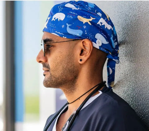 Printed Surgical Scrubs Cap/Surgical Hat SC0705 - Allsorts Workwear