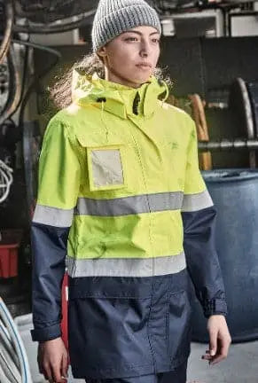Syzmik Workwear Women's Hi Vis Ultralite Waterproof Jacket ZJ757 - Allsorts Workwear