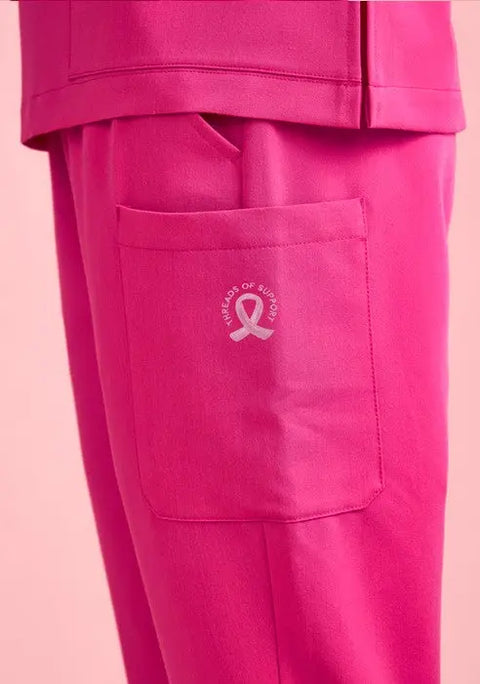 Biz Care Women's Pink Jogger Scrub Pant CSP241LL - Allsorts Workwear