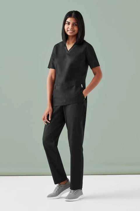 Biz Care Riley Womens Straight Leg Scrub Pant CSP047LL Health & Beauty Biz Care XXS Black