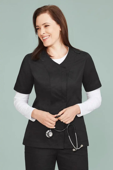 Biz Care Women's Beauty Therapist Tunic Scrub Top CST240LS - Flash Uniforms