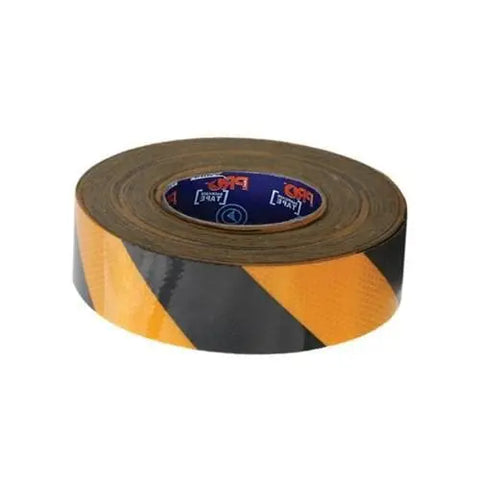 Pro Choice Hazard Tape Black & Yellow Self Adhesive Reflective - YB5050-R - Allsorts Workwear