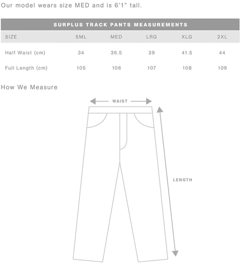 As Colour Men's surplus track pants 5917 Active Wear As Colour