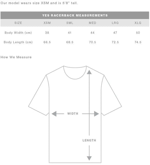 As Colour Women's yes racerback singlet 4045 Casual Wear As Colour