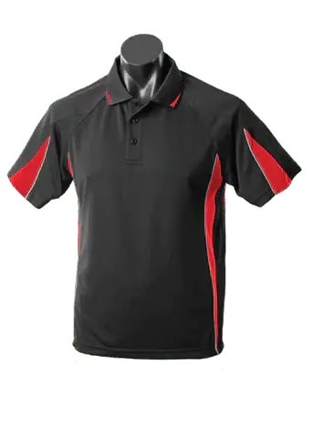 Aussie Pacific Eureka Kids Polo Shirt 3304 Casual Wear Aussie Pacific Black/Red/Ashe 6