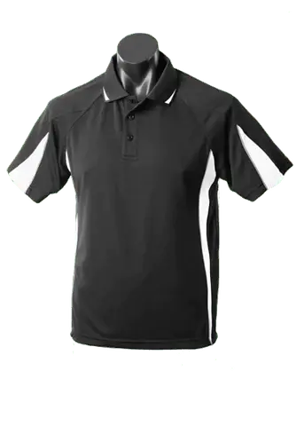 Aussie Pacific Eureka Kids Polo Shirt 3304 Casual Wear Aussie Pacific Black/White/Ashe 6