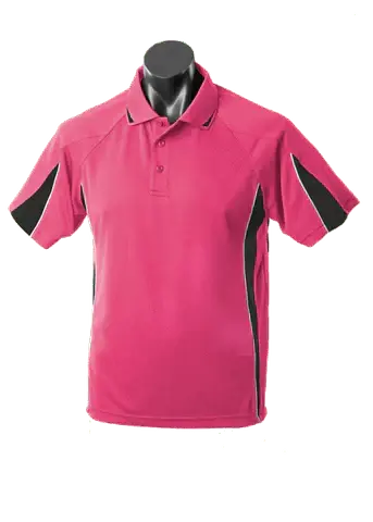 Aussie Pacific Eureka Kids Polo Shirt 3304 Casual Wear Aussie Pacific Hot Pink/Black/White 6