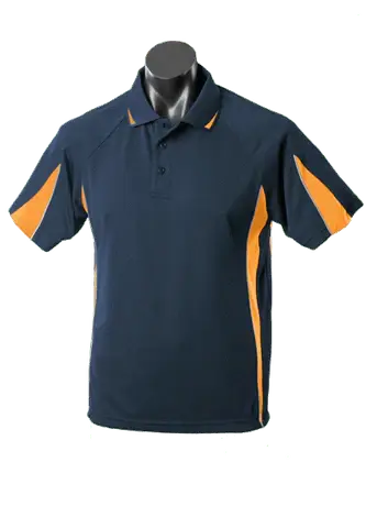 Aussie Pacific Eureka Kids Polo Shirt 3304 Casual Wear Aussie Pacific Navy/Gold/Ashe 6