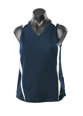 Aussie Pacific Eureka Ladies Singlet 2104 Casual Wear Aussie Pacific Navy/White 8