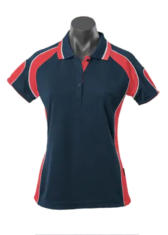 Aussie Pacific Ladies Murray Polo Shirt 2300 Casual Wear Aussie Pacific Navy/Red/White 8
