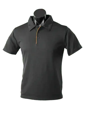 Aussie Pacific Men's Yarra Polo Shirt 1302 Casual Wear Aussie Pacific Black/Gold S