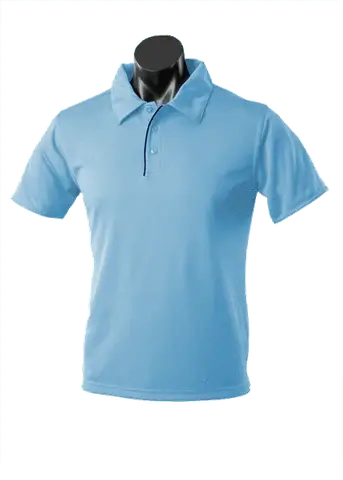 Aussie Pacific Men's Yarra Polo Shirt 1302 Casual Wear Aussie Pacific Sky/Navy S