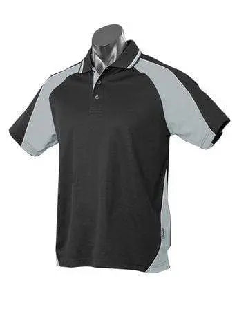 Aussie Pacific Panorama Men's Polo Shirt 1309 Casual Wear Aussie Pacific Black/Ashe/White S