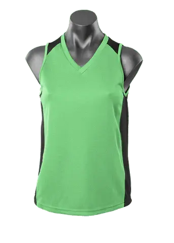 Aussie Pacific Premier Ladies Singlet 2101 Casual Wear Aussie Pacific Apple/Black 8