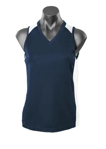 Aussie Pacific Premier Ladies Singlet 2101 Casual Wear Aussie Pacific Navy/White 8