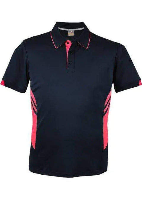 Aussie Pacific Tasman Kids Polo Shirt 3311 Casual Wear Aussie Pacific Navy/Neon Pink 6