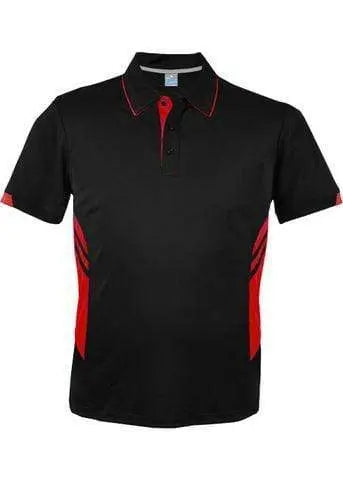 Aussie Pacific Tasman Men's Polo Shirt 1311 Casual Wear Aussie Pacific Black/Red S