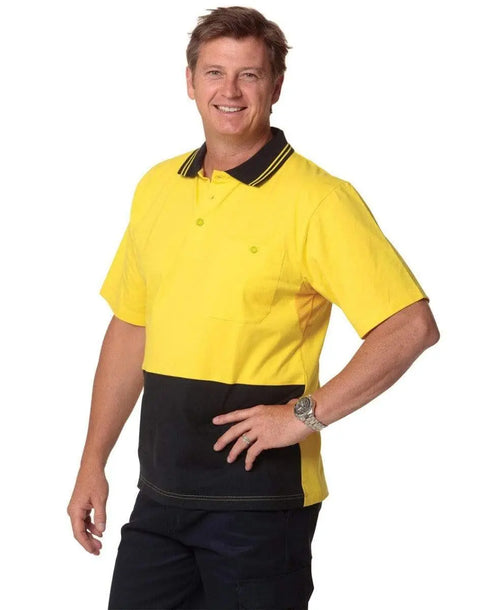 Cotton Jersey Two Tone Safety Polo SW35 Work Wear Australian Industrial Wear