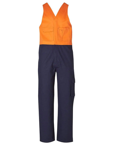 Men's Overall Regular Size SW201 Work Wear Australian Industrial Wear 77R Orange/Navy