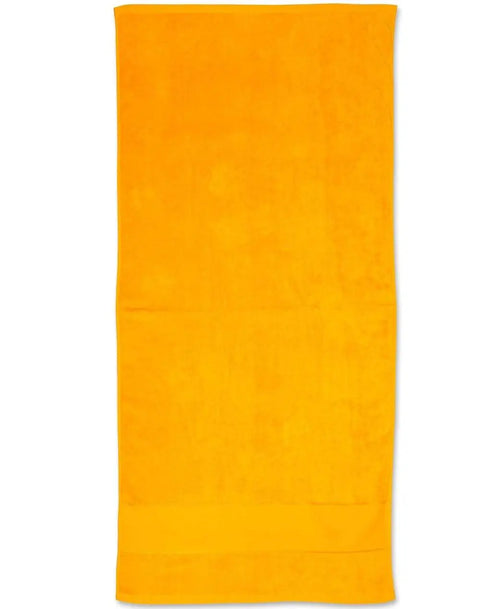 Terry Velour Beach Towel TW04A Work Wear Australian Industrial Wear 75cm x 150cm Gold
