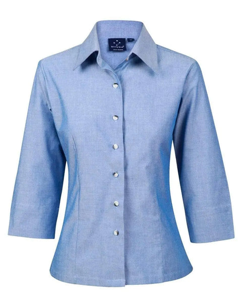 BENCHMARK Ladies' Chambray 3/4 Sleeve BS04 Corporate Wear Benchmark 8