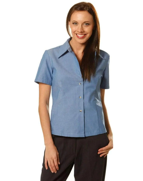 BENCHMARK Ladies Chambray Short Sleeve BS05 Corporate Wear Benchmark