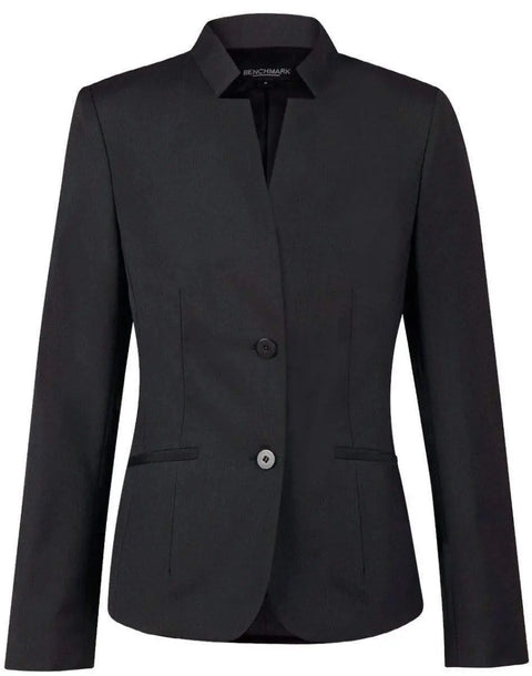 BENCHMARK Ladies’ Wool Blend Stretch Reverse Lapel Jacket M9202 Corporate Wear Benchmark Charcoal 6