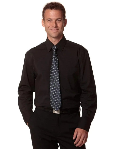 BENCHMARK Men's Cotton/Poly Stretch Long Sheeve Shirt M7020L Corporate Wear Benchmark