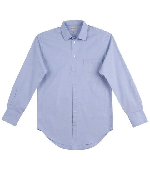 BENCHMARK Men's CVC Oxford Long Sleeve Shirt M7040L Corporate Wear Benchmark Blue 40