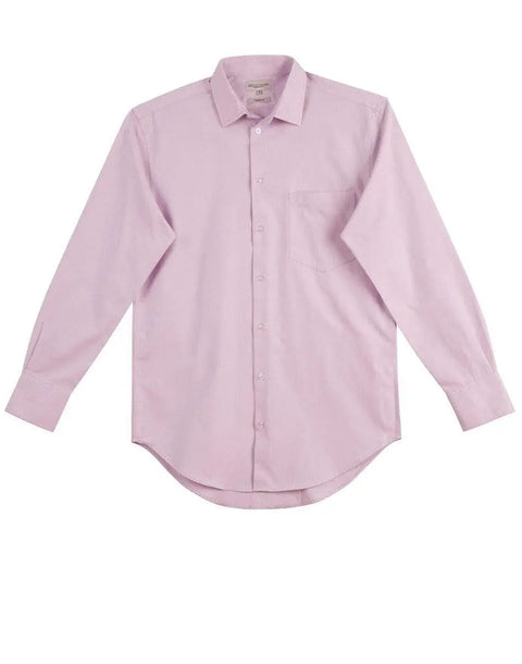 BENCHMARK Men's CVC Oxford Long Sleeve Shirt M7040L Corporate Wear Benchmark Lilac 40