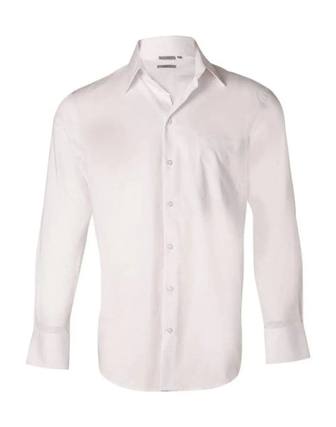 BENCHMARK Men's Fine Twill Long Sleeve Shirt M7030L Corporate Wear Benchmark White 38