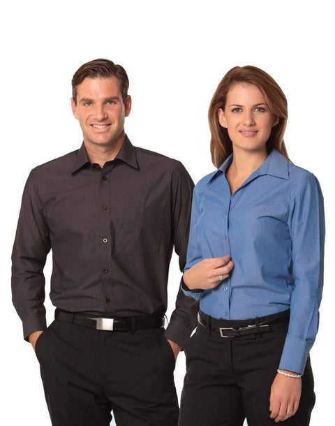 BENCHMARK Men's Nano ™ Tech Long Sleeve Shirt M7002 Corporate Wear Benchmark