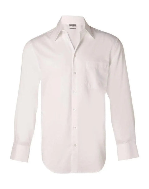 BENCHMARK Men's Nano ™ Tech Long Sleeve Shirt M7002 Corporate Wear Benchmark White 38