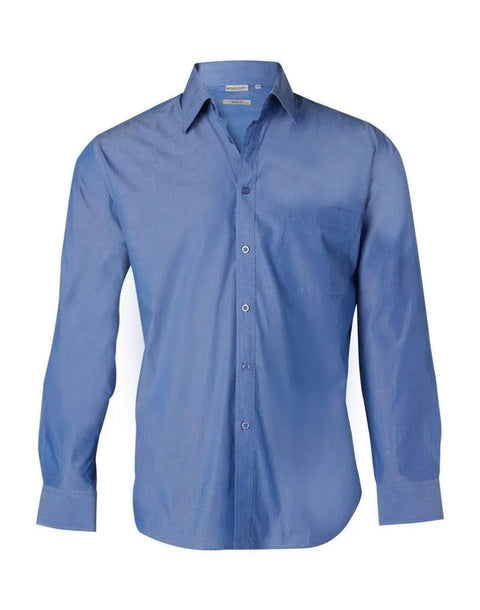 BENCHMARK Men's Nano ™ Tech Long Sleeve Shirt M7002 Corporate Wear Benchmark Indigo Blue 38