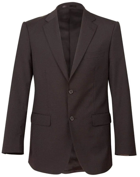 BENCHMARK Men's Wool Blend Stretch Two Buttons Jacket M9100 Corporate Wear Benchmark Black 92
