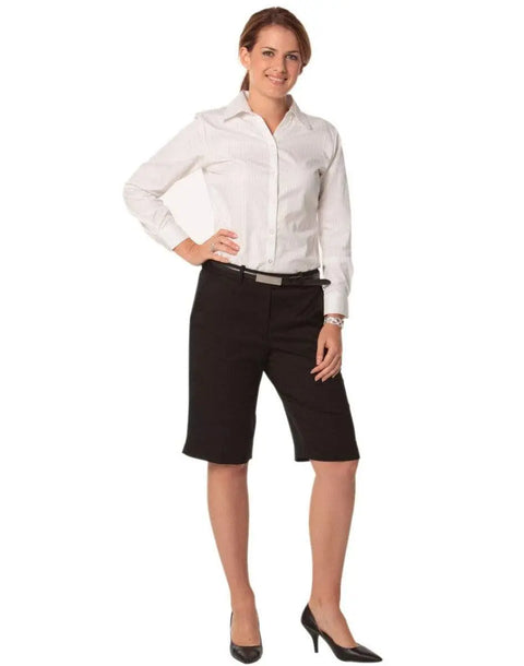 BENCHMARK Women's Poly/Viscose Stretch Knee Length Flexi Waist Shorts M9441 Corporate Wear Benchmark