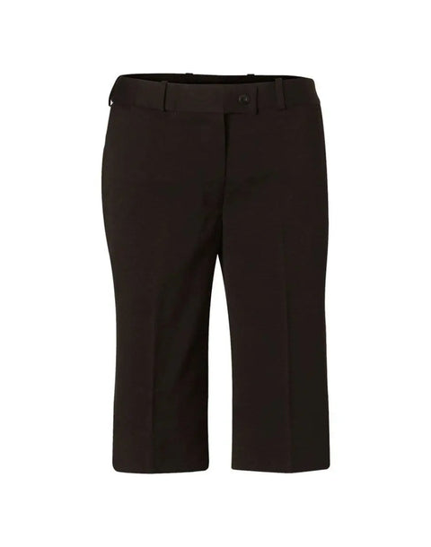 BENCHMARK Women's Poly/Viscose Stretch Knee Length Flexi Waist Shorts M9441 Corporate Wear Benchmark Black 6