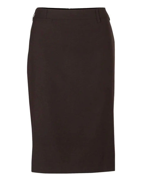 BENCHMARK Women's Poly/Viscose Stretch Mid Length Lined Pencil Skirt M9471 Corporate Wear Benchmark Charcoal 6