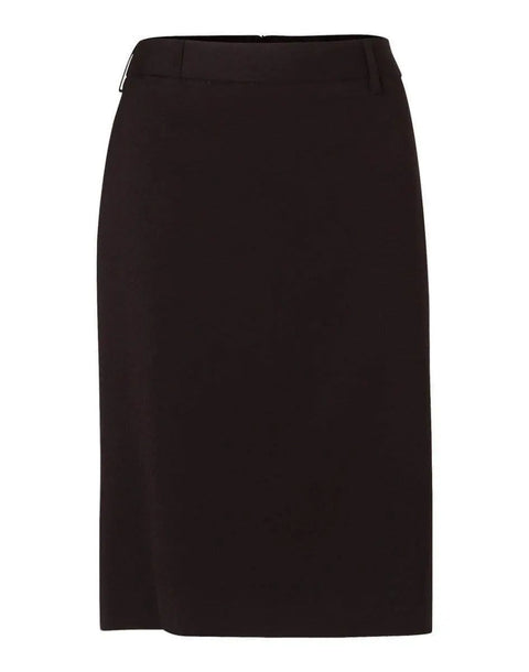 BENCHMARK Women's Poly/Viscose Stretch Mid Length Lined Pencil Skirt M9471 Corporate Wear Benchmark Navy 6
