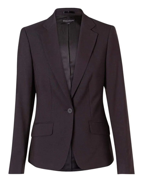 BENCHMARK Women's Poly/Viscose Stretch One Button Cropped Jacket M9205 Corporate Wear Benchmark Charcoal 6