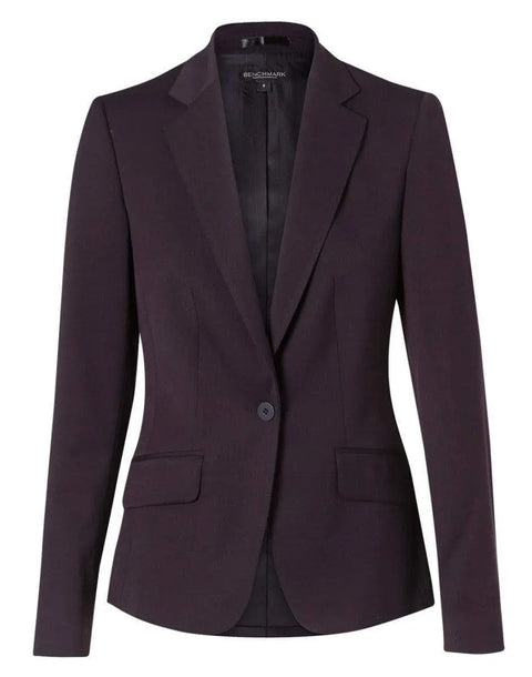 BENCHMARK Women's Poly/Viscose Stretch One Button Cropped Jacket M9205 Corporate Wear Benchmark Navy 6