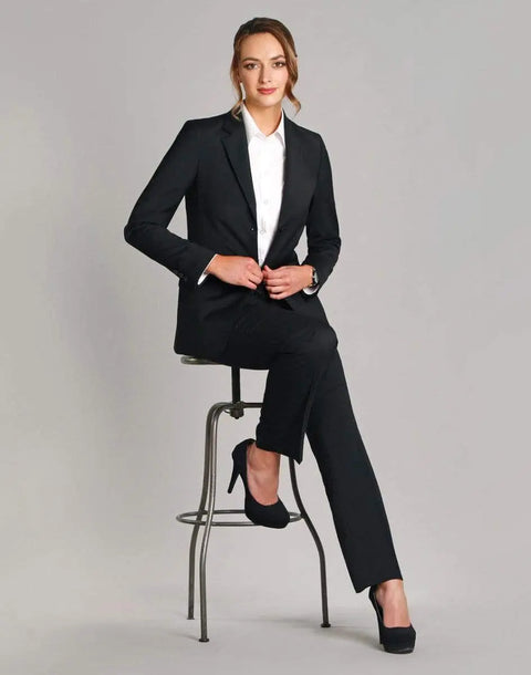 BENCHMARK Women's Wool Blend Stretch Mid Length Jacket M9200 Corporate Wear Benchmark